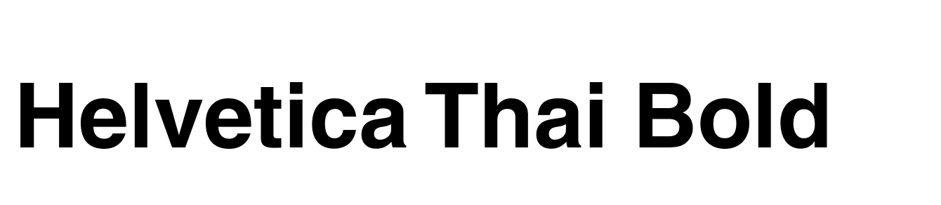 Helvetica Thai Bold